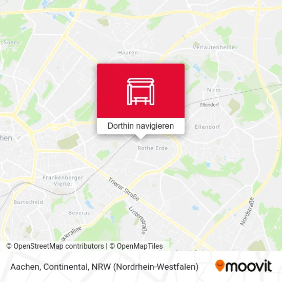 Aachen, Continental Karte