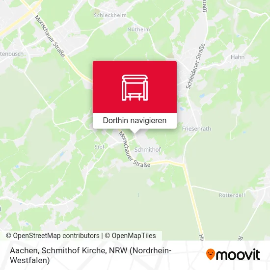 Aachen, Schmithof Kirche Karte