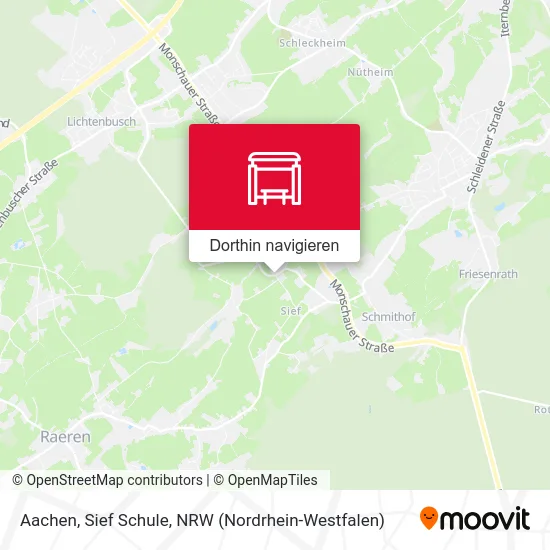 Aachen, Sief Schule Karte