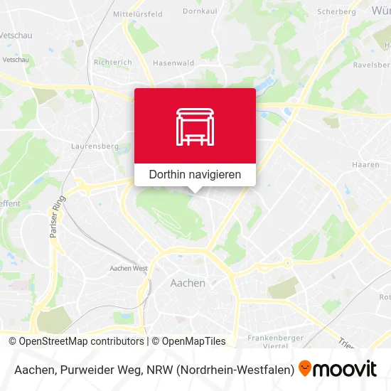 Aachen, Purweider Weg Karte