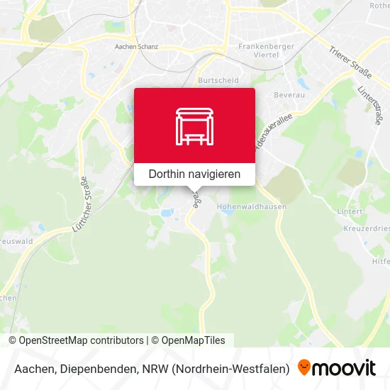 Aachen, Diepenbenden Karte