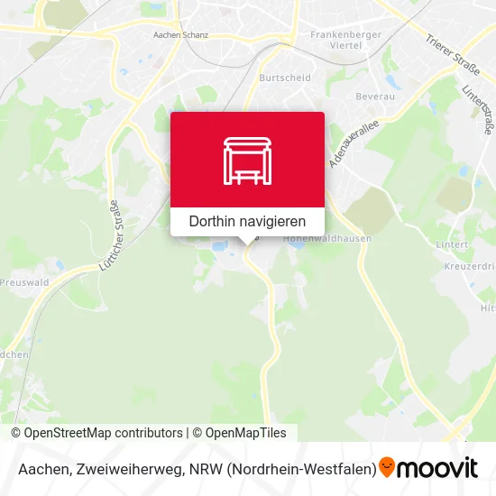 Aachen, Zweiweiherweg Karte
