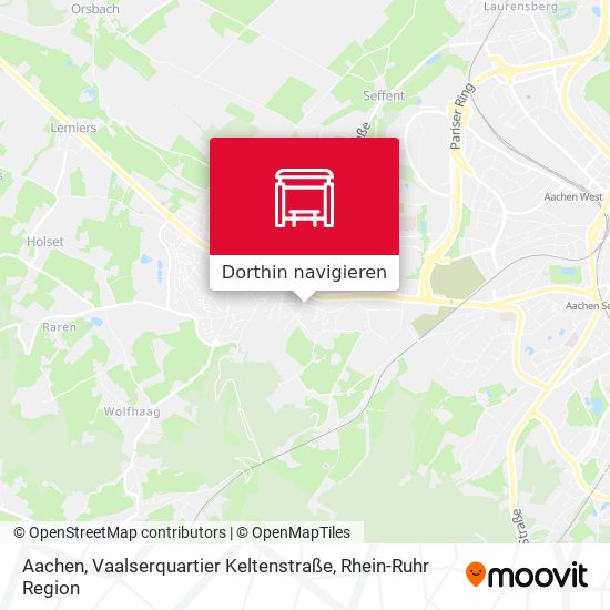 Aachen, Vaalserquartier Keltenstraße Karte