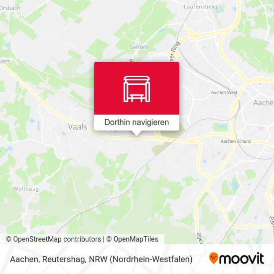 Aachen, Reutershag Karte