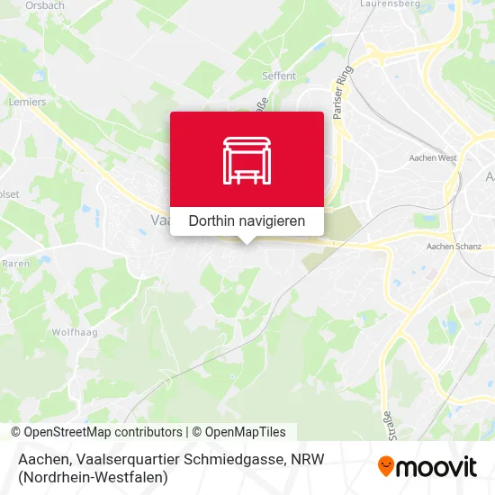 Aachen, Vaalserquartier Schmiedgasse Karte
