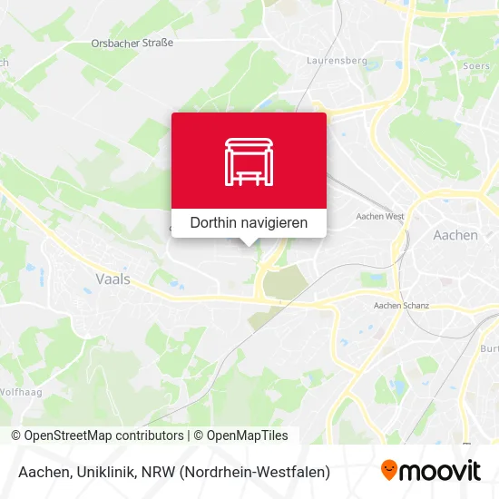 Aachen, Uniklinik Karte