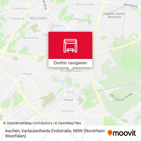 Aachen, Verlautenheide Endstraße Karte