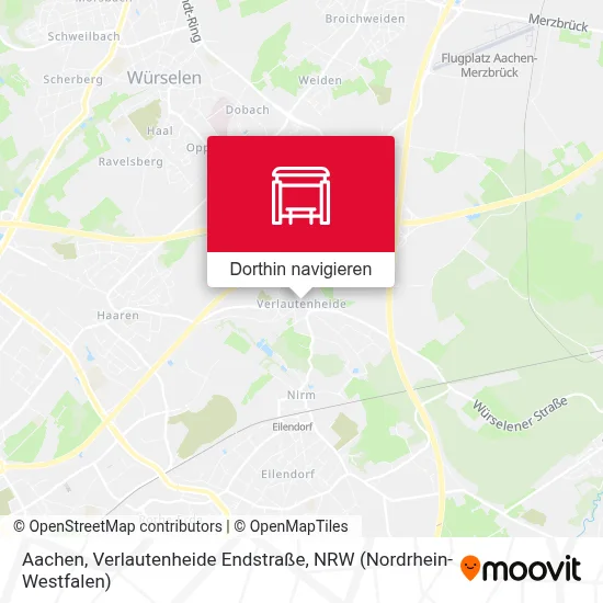 Aachen, Verlautenheide Endstraße Karte