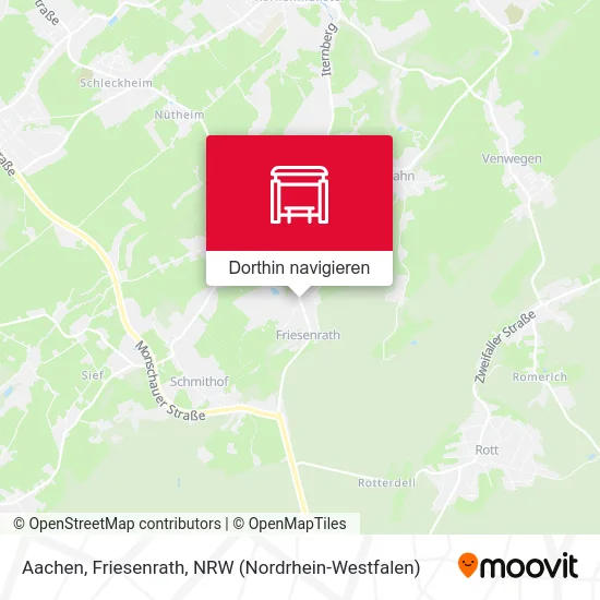 Aachen, Friesenrath Karte