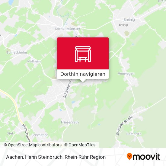 Aachen, Hahn Steinbruch Karte