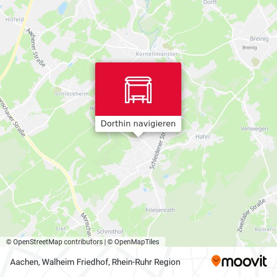 Aachen, Walheim Friedhof Karte