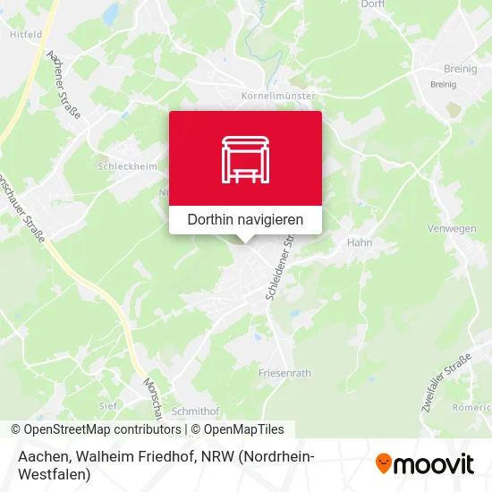 Aachen, Walheim Friedhof Karte