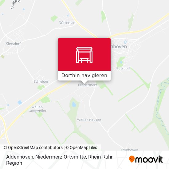 Aldenhoven, Niedermerz Ortsmitte Karte