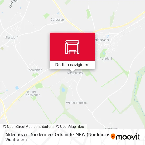 Aldenhoven, Niedermerz Ortsmitte Karte