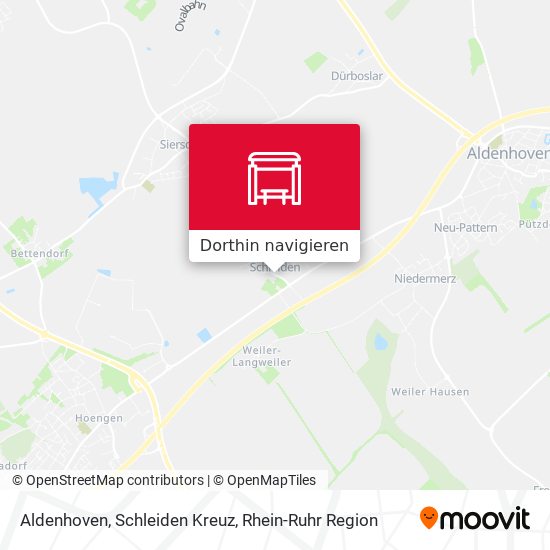 Aldenhoven, Schleiden Kreuz Karte