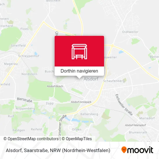 Alsdorf, Saarstraße Karte