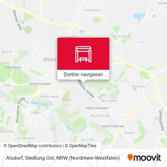 Alsdorf, Siedlung Ost Karte