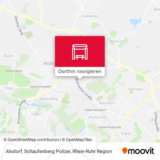 Alsdorf, Schaufenberg Polizei Karte