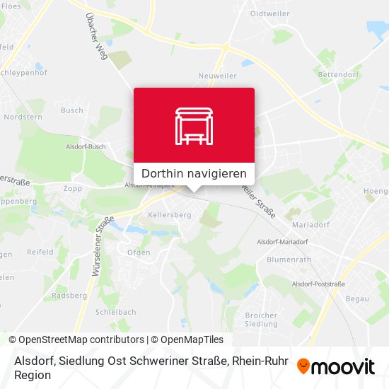 Alsdorf, Siedlung Ost Schweriner Straße Karte