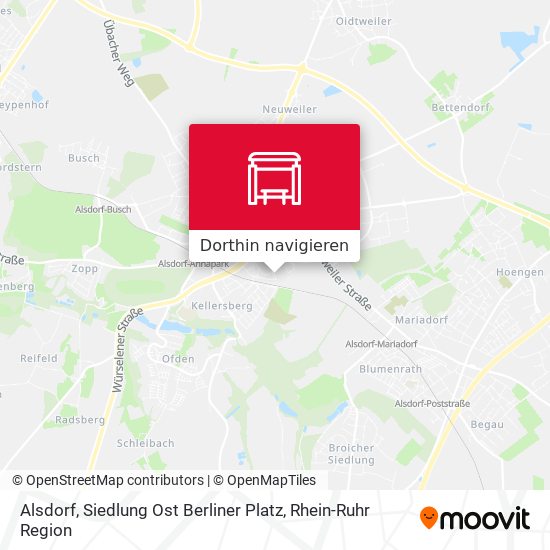 Alsdorf, Siedlung Ost Berliner Platz Karte