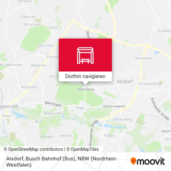 Alsdorf, Busch Bahnhof Karte