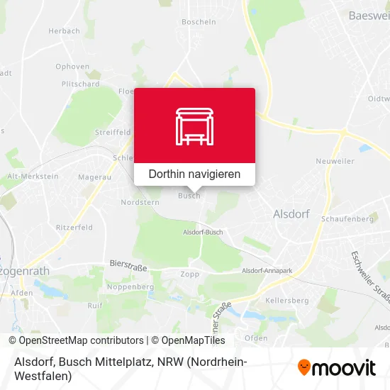 Alsdorf, Busch Mittelplatz Karte