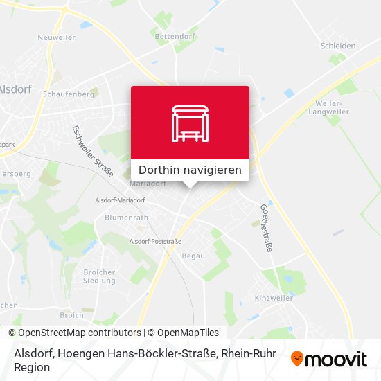 Alsdorf, Hoengen Hans-Böckler-Straße Karte
