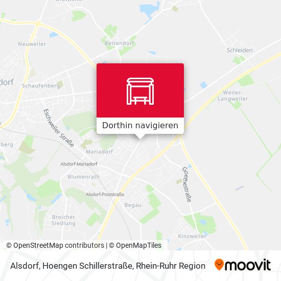 Alsdorf, Hoengen Schillerstraße Karte