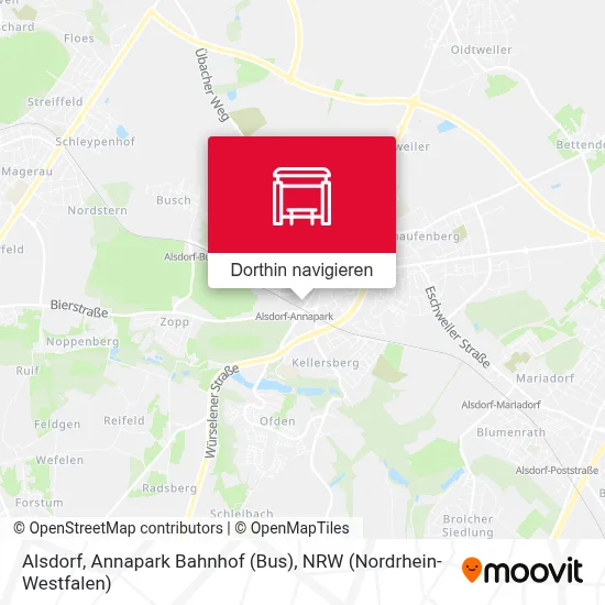Alsdorf, Annapark Bahnhof (Bus) Karte