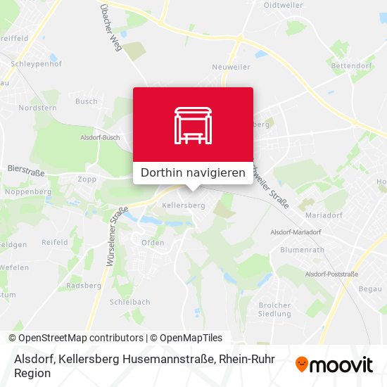Alsdorf, Kellersberg Husemannstraße Karte