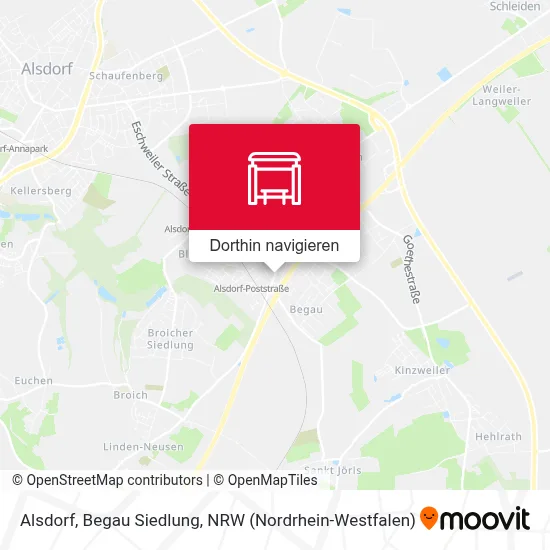 Alsdorf, Begau Siedlung Karte