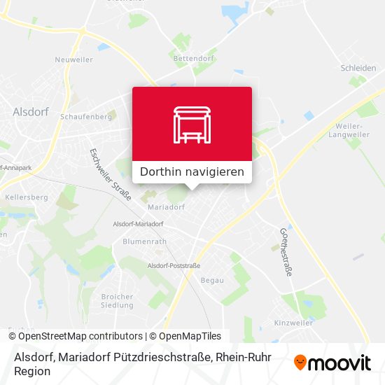 Alsdorf, Mariadorf Pützdrieschstraße Karte