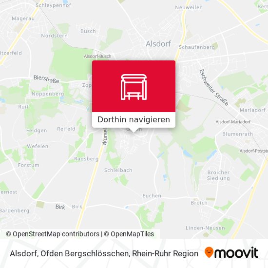 Alsdorf, Ofden Bergschlösschen Karte