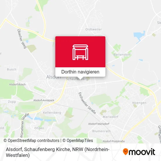 Alsdorf, Schaufenberg Kirche Karte
