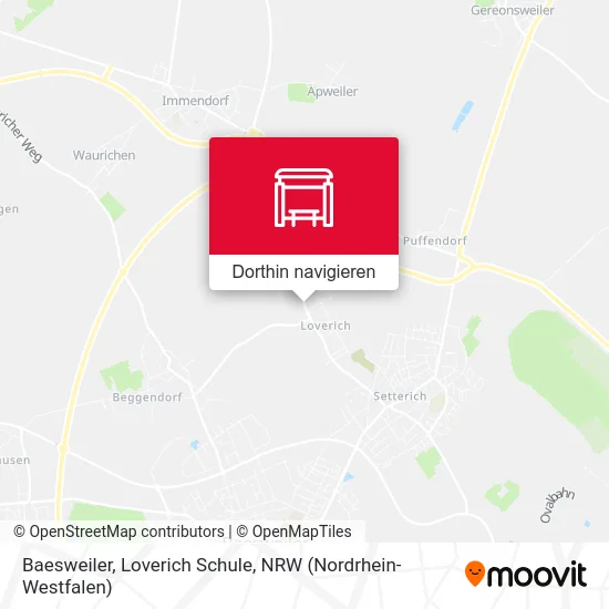 Baesweiler, Loverich Schule Karte