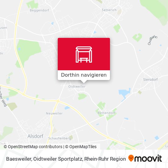 Baesweiler, Oidtweiler Sportplatz Karte