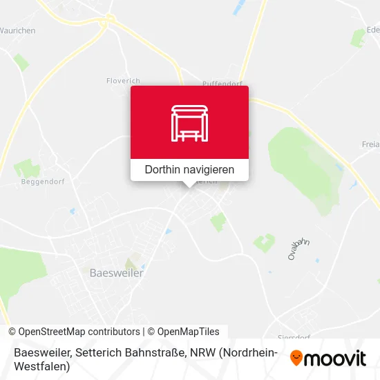 Baesweiler, Setterich Bahnstraße Karte