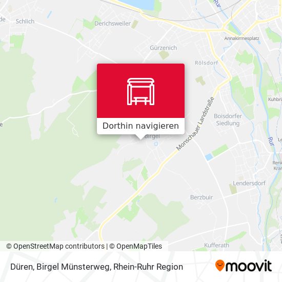 Düren, Birgel Münsterweg Karte
