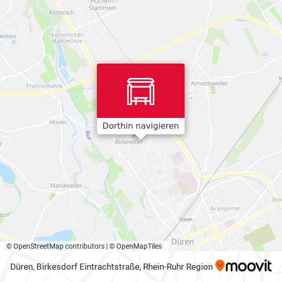 Düren, Birkesdorf Eintrachtstraße Karte