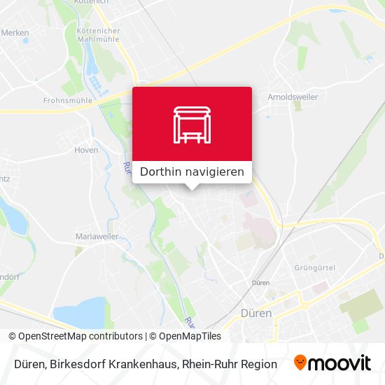 Düren, Birkesdorf Krankenhaus Karte