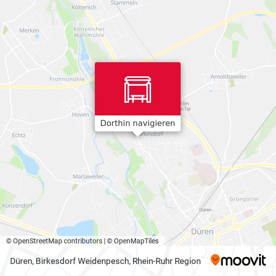 Düren, Birkesdorf Weidenpesch Karte