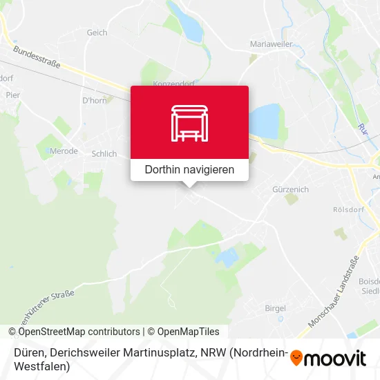 Düren, Derichsweiler Martinusplatz Karte