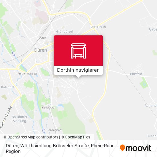 Düren, Wörthsiedlung Brüsseler Straße Karte