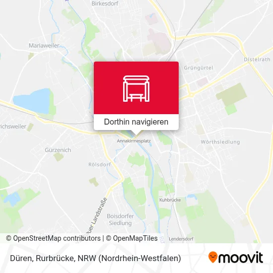 Düren, Rurbrücke Karte
