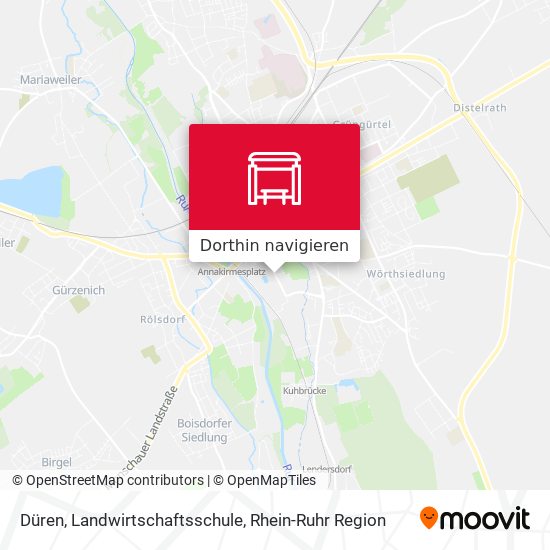 Düren, Landwirtschaftsschule Karte