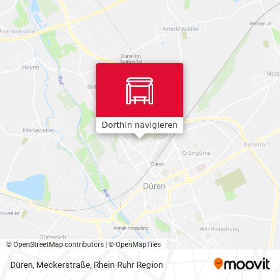 Düren, Meckerstraße Karte