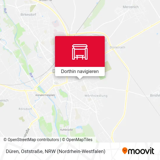 Düren, Oststraße Karte