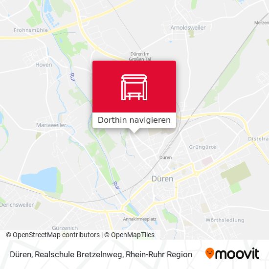 Düren, Realschule Bretzelnweg Karte