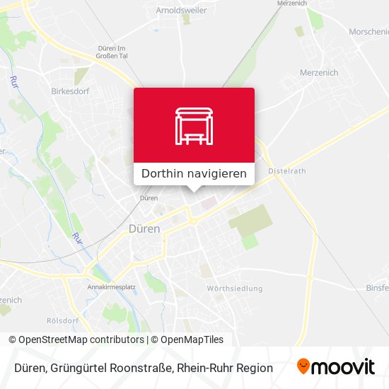 Düren, Grüngürtel Roonstraße Karte