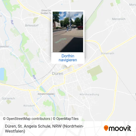 Düren, St. Angela Schule Karte
